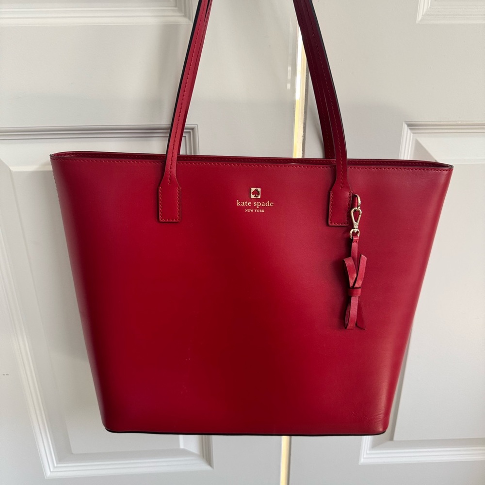 Kate Spade Leather Tote (fits 15” Laptop) - Sawyer Street Tori in Pillbox Red